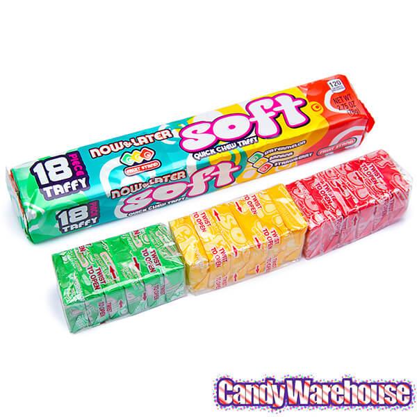 Now and Later Soft Fruit Chews Candy Packs - Fruit Stand: 24-Piece Box - Candy Warehouse