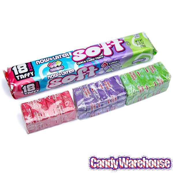 Now and Later Soft Fruit Chews Candy Packs - Original: 24-Piece Box - Candy Warehouse