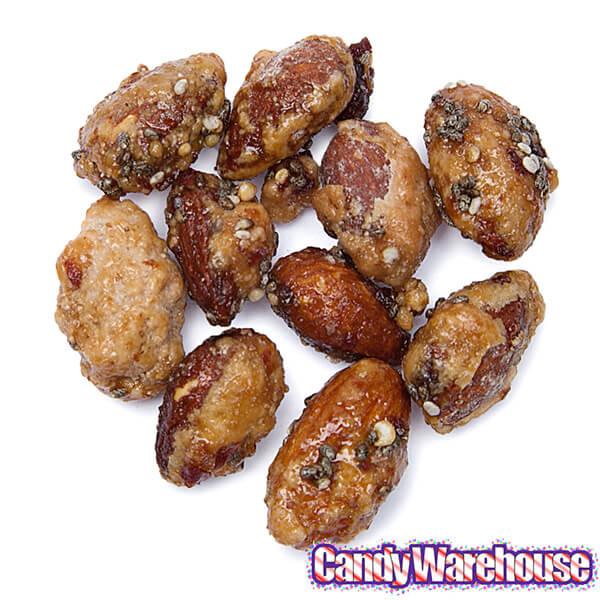 Nut'n But Natural Glazed Almonds with Cherries, Chia & Quinoa: 4-Ounce Bag - Candy Warehouse