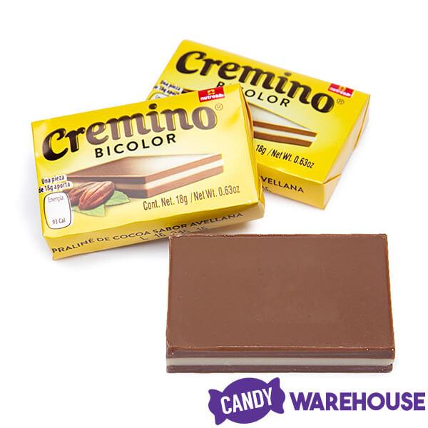 Nutresa Cremino Bicolore Hazelnut Flavored Cocoa Praline Candy Bars: 24-Piece Pack - Candy Warehouse