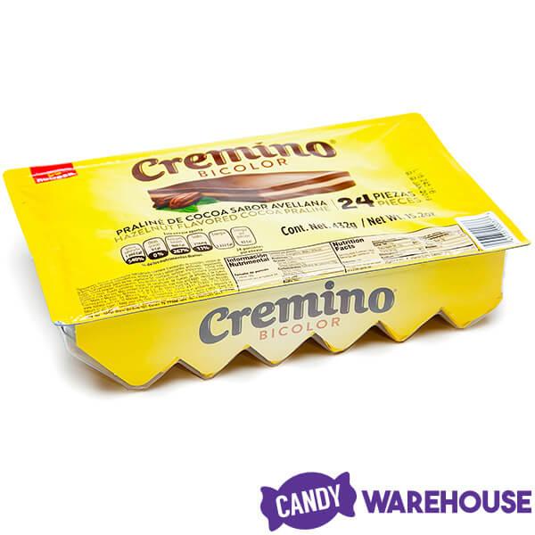 Nutresa Cremino Bicolore Hazelnut Flavored Cocoa Praline Candy Bars: 24-Piece Pack - Candy Warehouse
