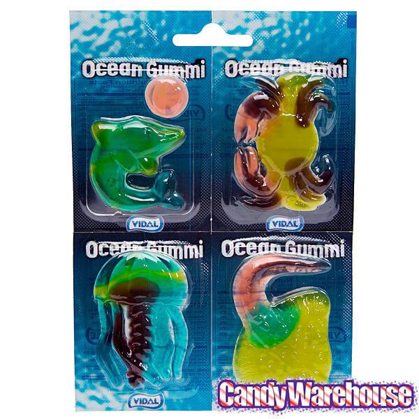 Ocean Shapes Gummy Candy 4-Packs: 18-Piece Box - Candy Warehouse