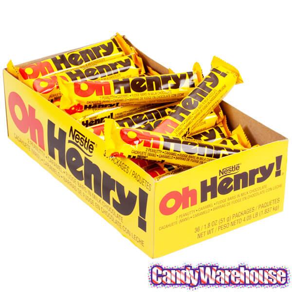 Oh' Henry Candy Bars: 36-Piece Box - Candy Warehouse
