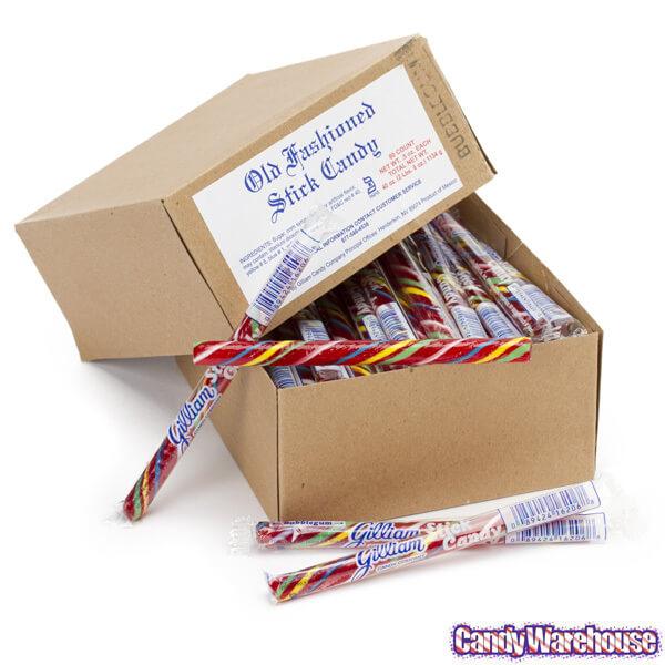 Old Fashioned Hard Candy Sticks - Bubblegum: 80-Piece Box - Candy Warehouse