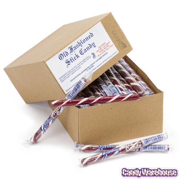 Old Fashioned Hard Candy Sticks - Grape: 80-Piece Box - Candy Warehouse