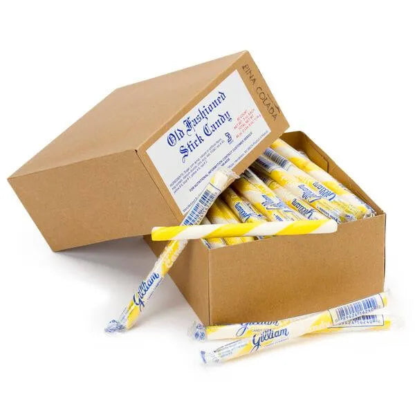 Old Fashioned Hard Candy Sticks Pina Colada 80Piece Box Candy