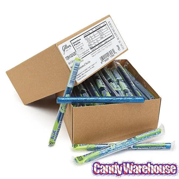 Old Blue Raspberry Candy Old Fashioned Hard Candy Sticks - Sour Raspberry: 80-Piece Box – Candy ...