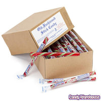 Old Fashioned Hard Candy Sticks - Strawberry: 80-Piece Box - Candy Warehouse