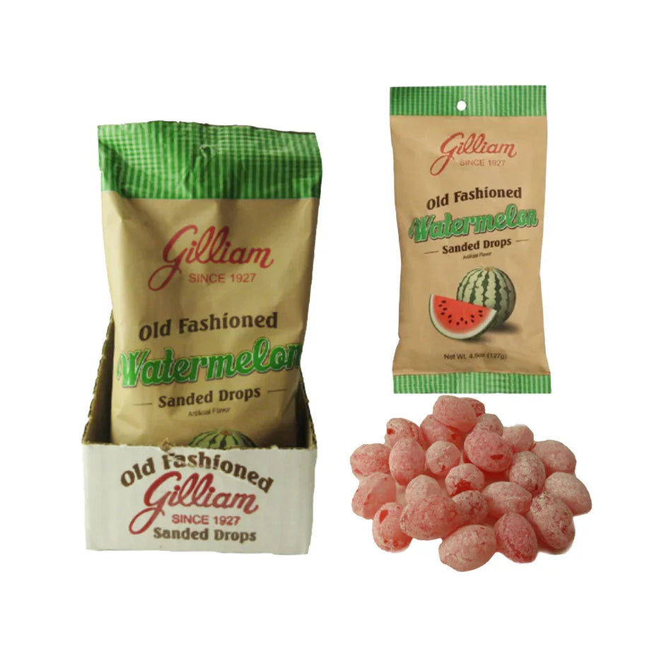 Old Fashioned Watermelon Sanded Drops 12-Pack Case | Candy Warehouse ...
