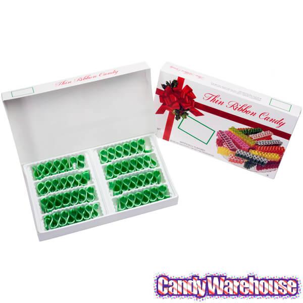 Old Fashioned Thin Ribbon Candy - Green: 8-Piece Box - Candy Warehouse