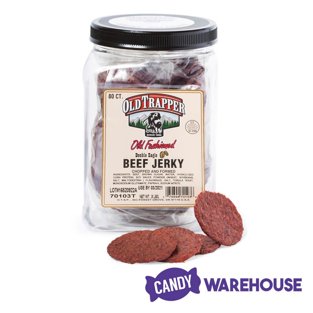 Old Trapper Double Eagle Old Fashion Beef Jerky 80ct Jar - Candy Warehouse
