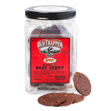 Old Trapper Double Eagle Spicy Beef Jerky 80ct Jar - Candy Warehouse