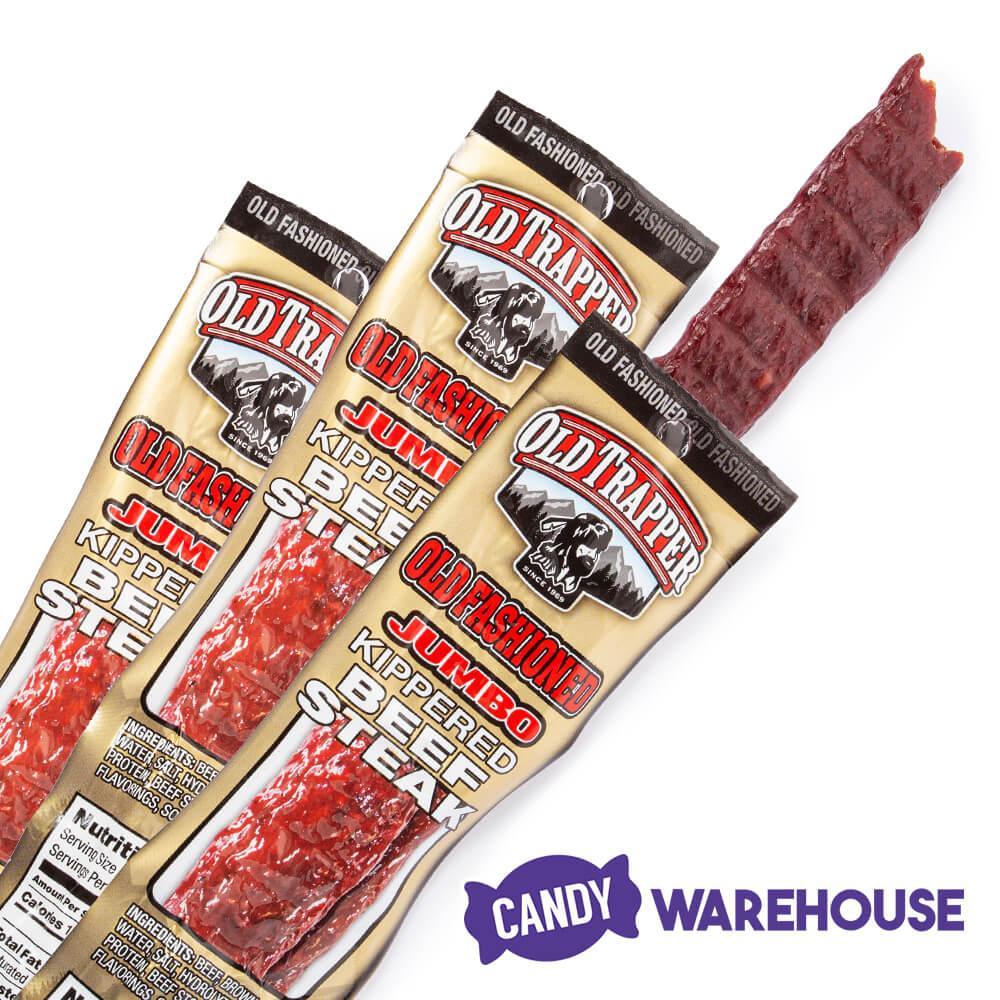 Old Trapper Old Fashioned Jumbo Kippered Beef Steak: 12-Piece Box - Candy Warehouse