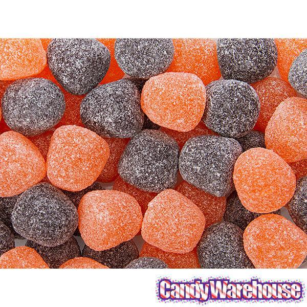 Orange and Black Mini Spiced Gumdrops Candy: 16-Ounce Tub - Candy Warehouse