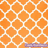 Orange Casablanca Pattern Candy Bags: 25-Piece Pack - Candy Warehouse