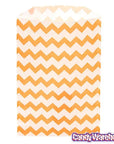 Orange Chevron Stripe Candy Bags: 25-Piece Pack