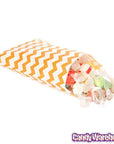 Orange Chevron Stripe Candy Bags: 25-Piece Pack