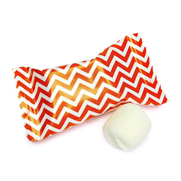 Orange Chevron Stripe Wrapped Butter Mint Creams: 300-Piece Case - Candy Warehouse