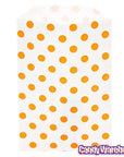 Orange Polka Dot Candy Bags: 25-Piece Pack