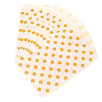 Orange Polka Dot Candy Bags: 25-Piece Pack - Candy Warehouse