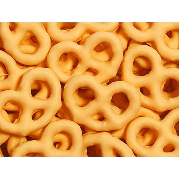 Orange Yogurt Covered Mini Pretzels 1LB Bag Candy Warehouse
