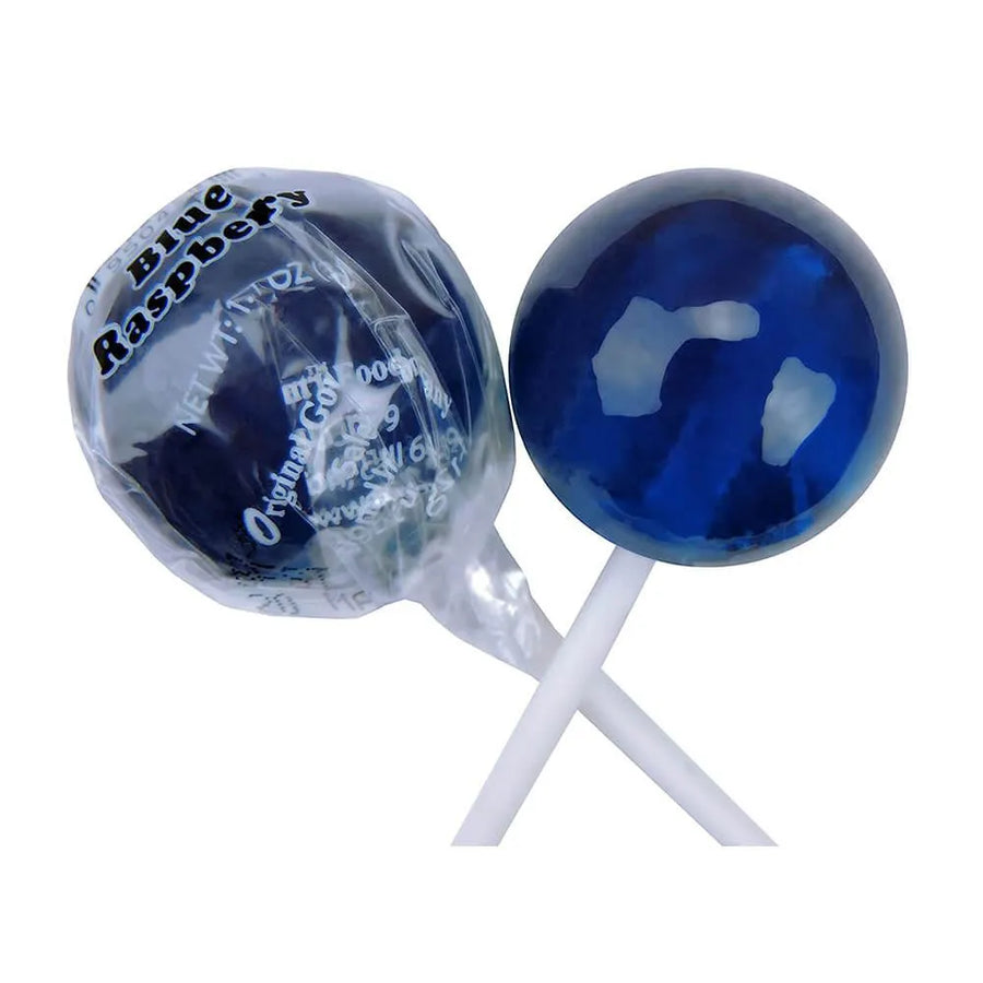 Original Gourmet Blue Rasperry Pops: 60-Piece Bag | Candy Warehouse