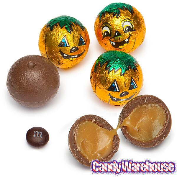 Palmer Caramel Filled Chocolate Pumpkins Candy: 4LB Bag - Candy Warehouse