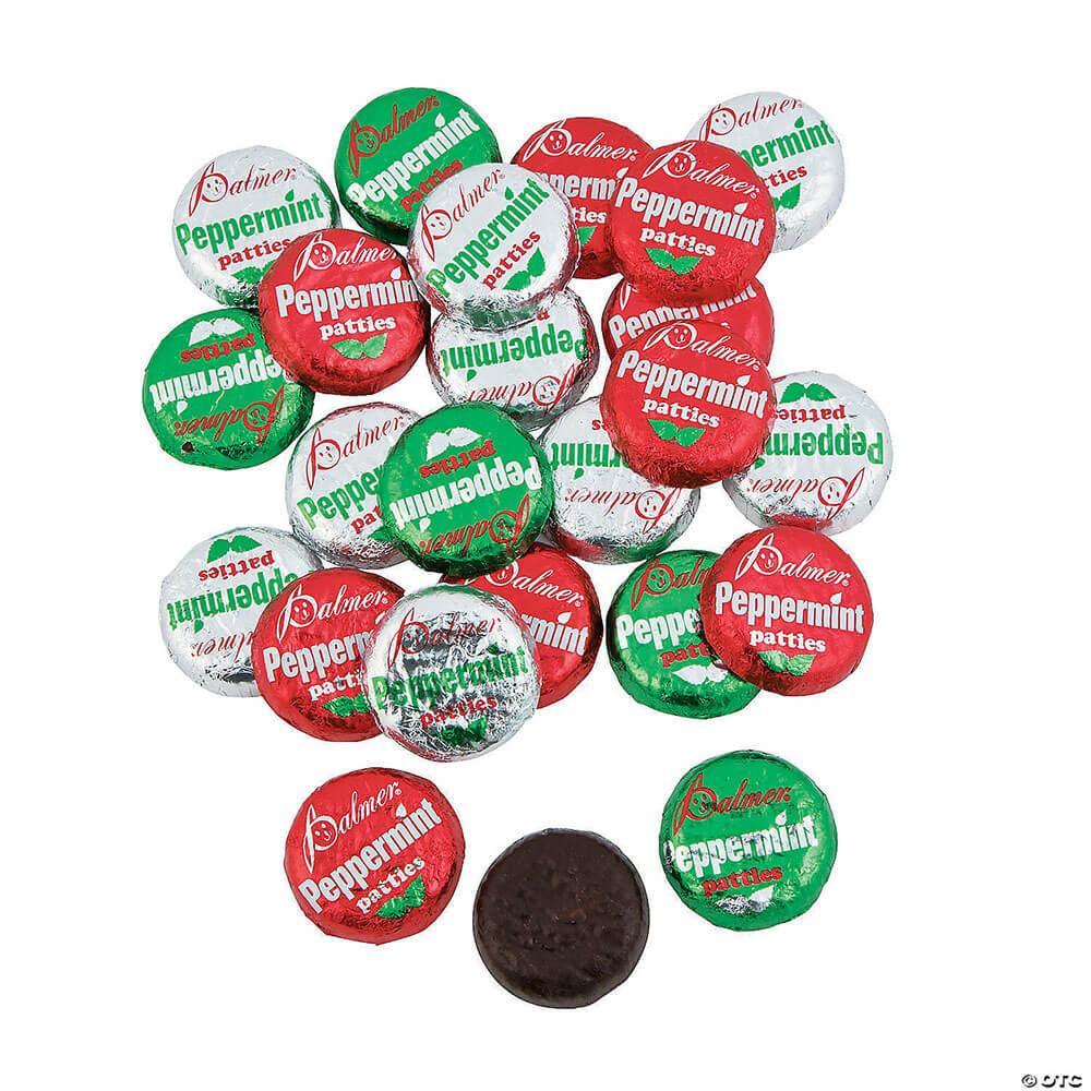 Palmer Christmas Peppermint Patties Candy: 4LB Bag - Candy Warehouse