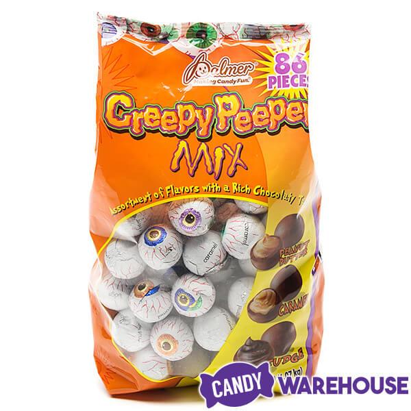 Palmer Creepy Peepers Filled Chocolate Eyeballs: 86-Piece Bag - Candy Warehouse