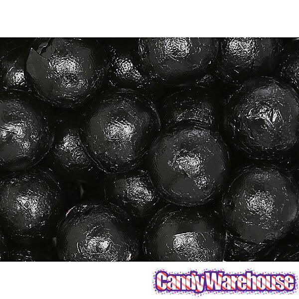 Palmer Foiled Caramel Filled Chocolate Candy Balls - Black: 5LB Bag - Candy Warehouse