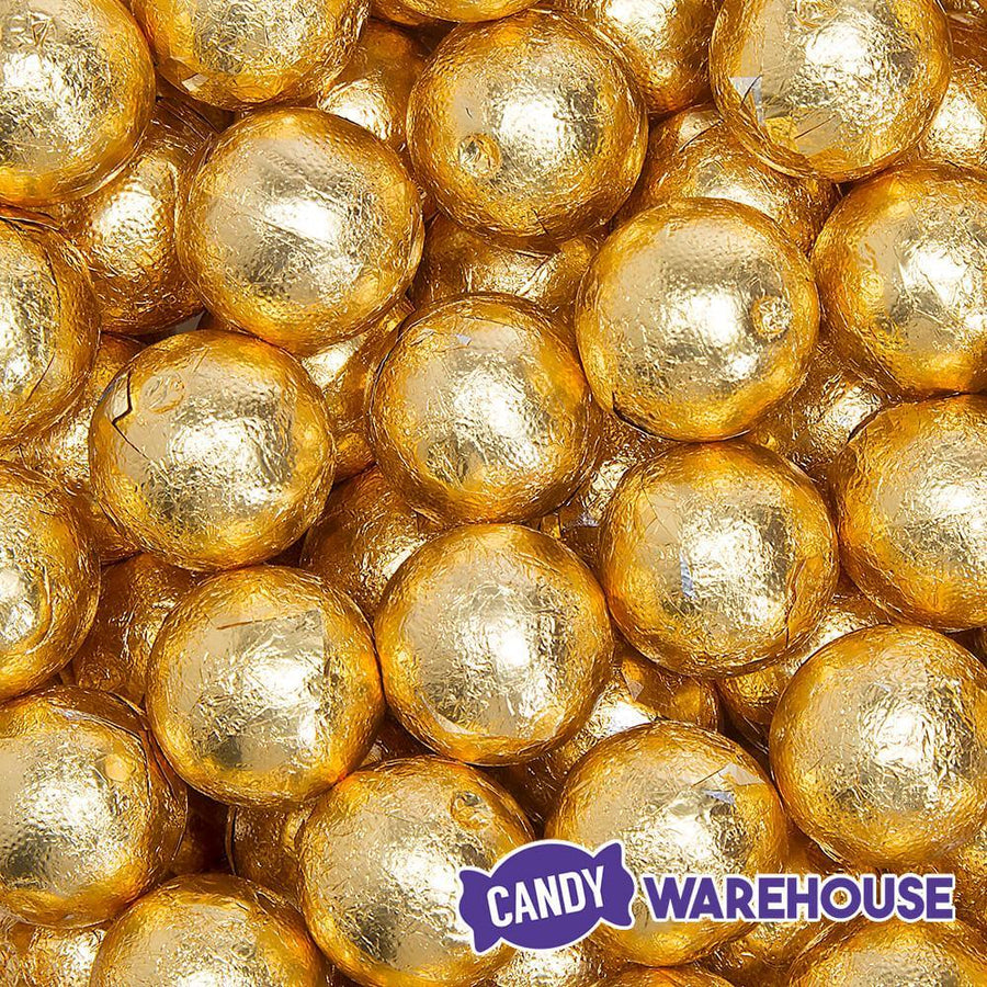 Palmer Foiled Caramel Filled Chocolate Candy Balls - Gold: 5LB Bag - Candy Warehouse