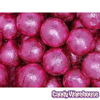 Palmer Foiled Caramel Filled Chocolate Candy Balls - Hot Pink: 5LB Bag - Candy Warehouse