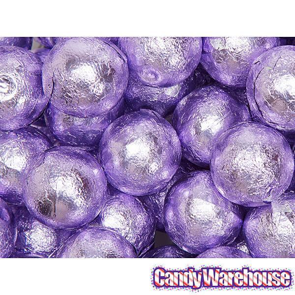 Palmer Foiled Caramel Filled Chocolate Candy Balls - Lavender: 5LB Bag - Candy Warehouse