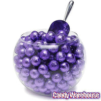 Palmer Foiled Caramel Filled Chocolate Candy Balls - Purple: 5LB Bag - Candy Warehouse
