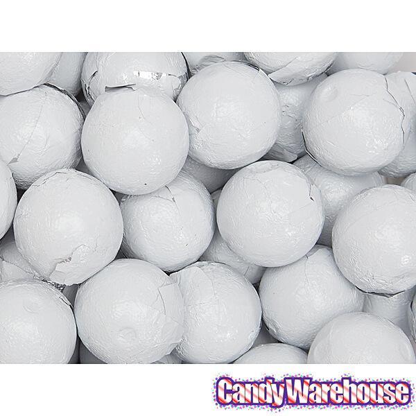 Palmer Foiled Caramel Filled Chocolate Candy Balls - White: 5LB Bag - Candy Warehouse