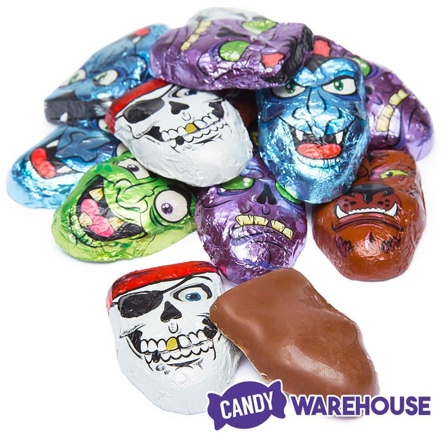 Palmer Foiled Chocolate Monster Heads: 4LB Bag - Candy Warehouse