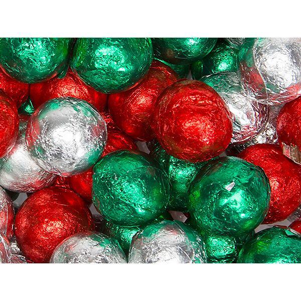 Palmer Foiled Christmas Dairy Good Chocolate Balls: 5LB Bag - Candy Warehouse