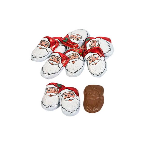 Palmer Foiled Milk Chocolate Santas with Caramel Filling: 4LB Bag - Candy Warehouse