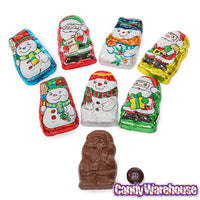 Palmer Foiled Mini Chocolate Santas and Snowmen: 4LB Bag - Candy Warehouse