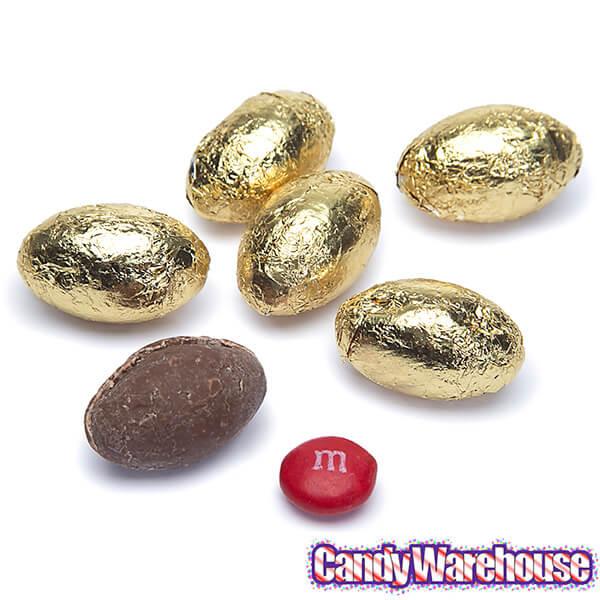 Palmer Gold Foiled Chocolate Eggs in Mesh Bags: 18-Piece Box - Candy Warehouse