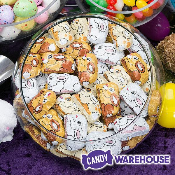 Palmer Hoppy Bunnies Foiled Milk Chocolate Easter Candy: 4LB Bag - Candy Warehouse