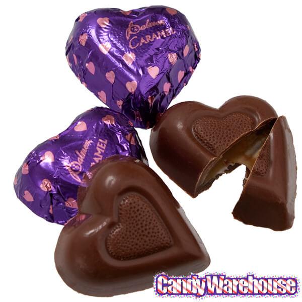 Palmer Purple Foiled Caramel Filled Milk Chocolate Hearts: 4LB Bag - Candy Warehouse