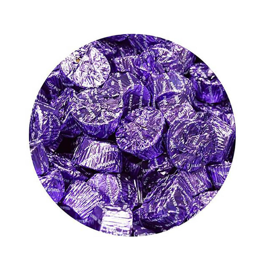 Palmer Purple Foiled Peanut Butter Cups: 4LB Bag - Candy Warehouse