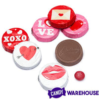 Palmer Valentine Foiled Chocolate Candy Rounds: 4LB Bag - Candy Warehouse