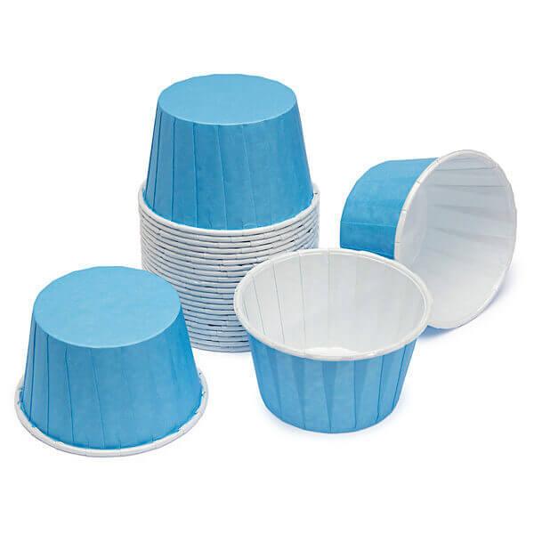 Paper 4-Ounce Candy Cups - Baby Blue: 25-Piece Pack - Candy Warehouse