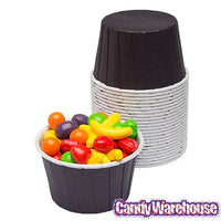 Paper 4-Ounce Candy Cups - Black: 25-Piece Pack - Candy Warehouse
