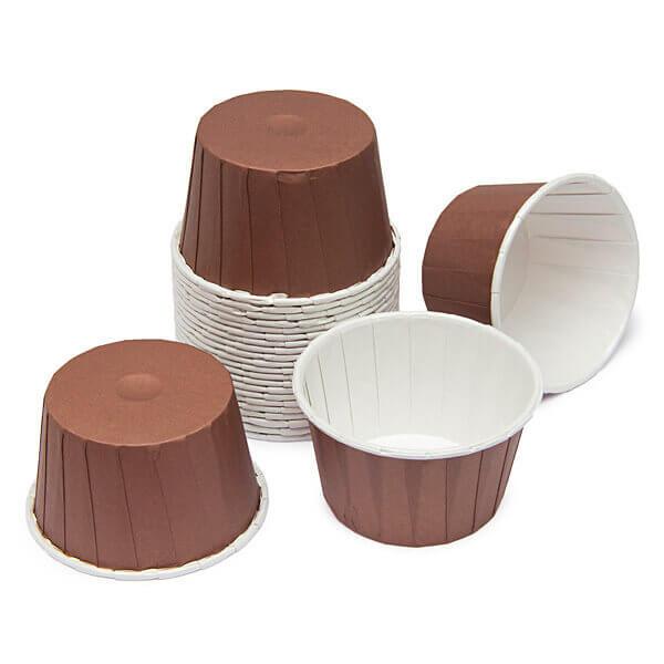 Paper 4-Ounce Candy Cups - Brown: 25-Piece Pack - Candy Warehouse