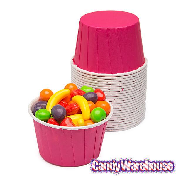 Paper 4-Ounce Candy Cups - Hot Pink: 25-Piece Pack - Candy Warehouse