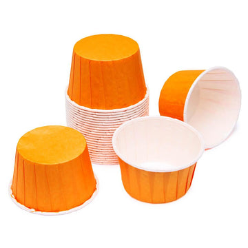 Paper 4-Ounce Candy Cups - Orange: 25-Piece Pack - Candy Warehouse