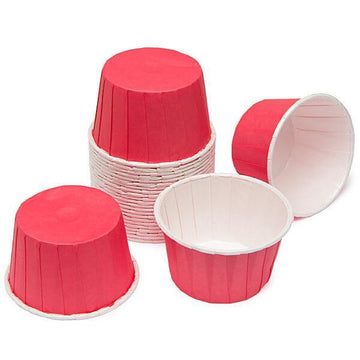 Paper 4-Ounce Candy Cups - Red: 25-Piece Pack - Candy Warehouse